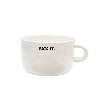 anna & nina Cappuccino-Tasse „Fuck it“ | Handbemalt | anna & nina