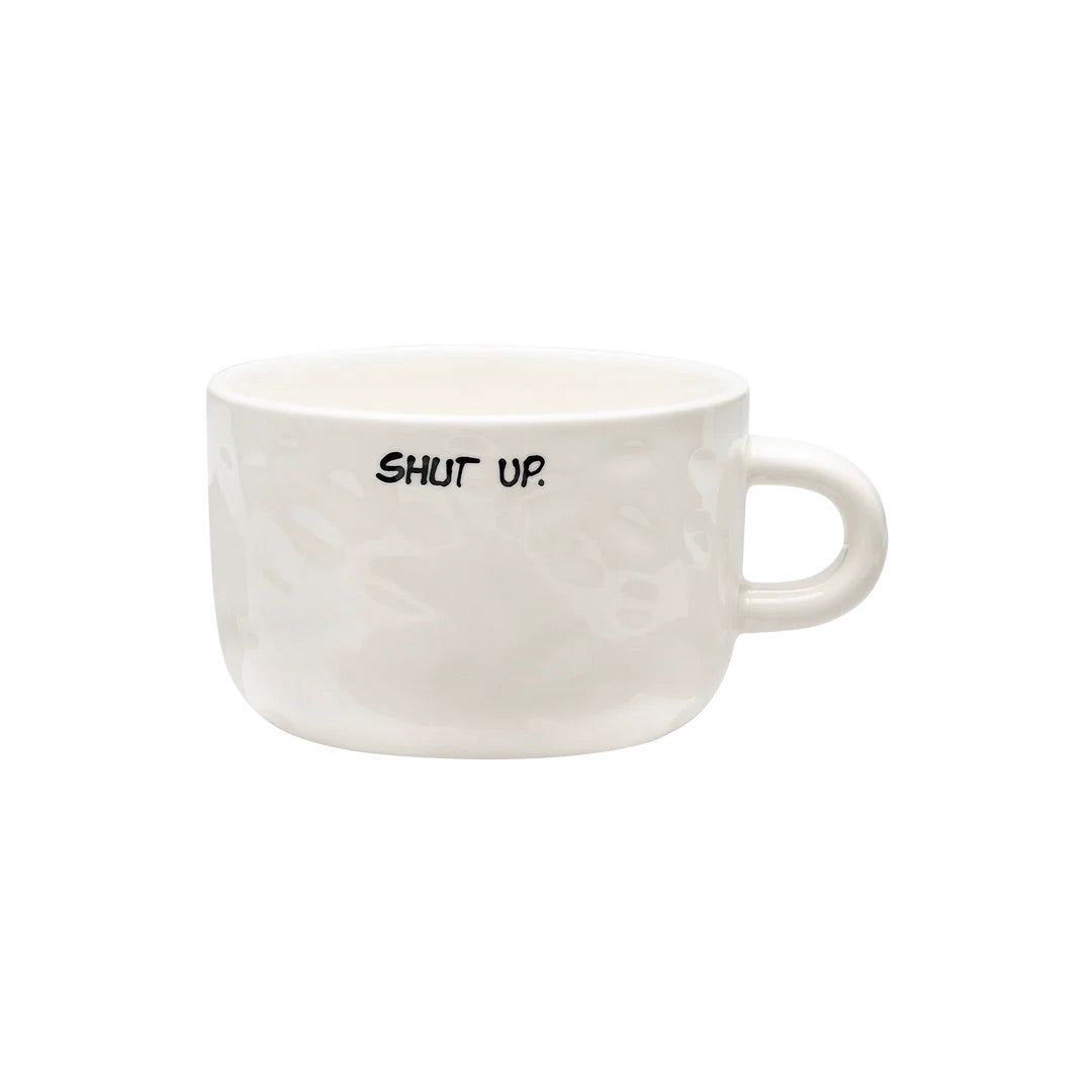 anna & nina Cappuccino-Tasse „Shut Up“ | Handbemalt | anna & nina