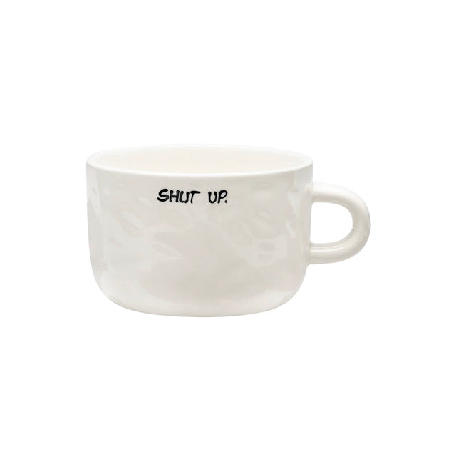 anna & nina Cappuccino-Tasse „Shut Up“ | Handbemalt | anna & nina