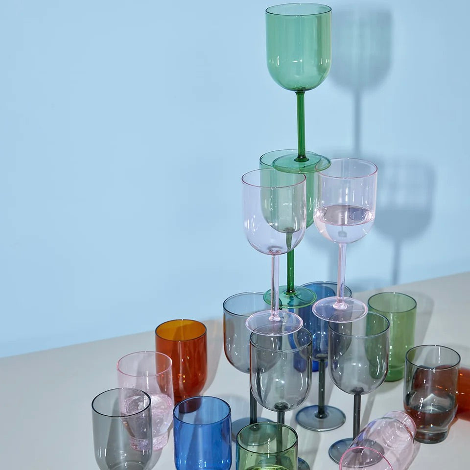 Studio About Trinkgläser „Tall Green“ (2er Set) | Schlank & elegant | Studio About