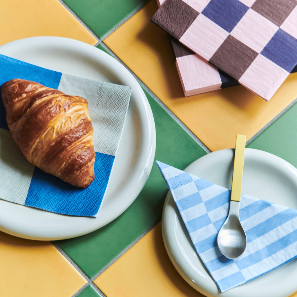 HAY Servietten „Grey & Blue L Check“ | Set mit 20 Stück | HAY