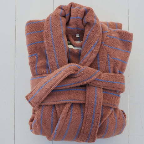 BONGUSTA Bademantel „Naram Camel & Ultramarine S/M“ | Zum Einkuscheln | Bongusta