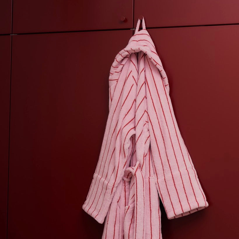 BONGUSTA Bademantel „Naram Baby Pink & Sky Patrol Red“ (S/M) | BONGUSTA | Kuscheliger Bademantel