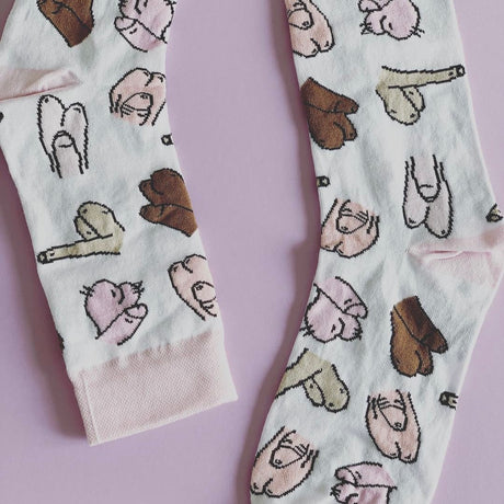 Eat Mielies Weird Illustration Socken "Willies" Eat Mielies Weird Illustration | Bunte Baumwollstrümpfe