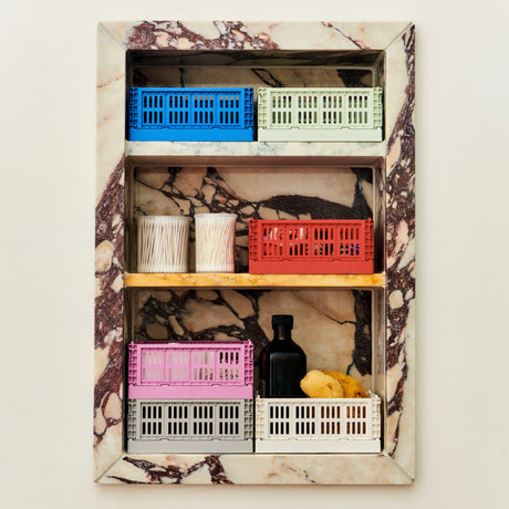 HAY Faltbox „Colour Crate Mini Dusty Rose“ | 2er-Set in Zartrosa | HAY