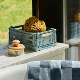 HAY Faltbox „Colour Crate Mini Dark Mint“ | 2er-Set in dunklem Mint | HAY