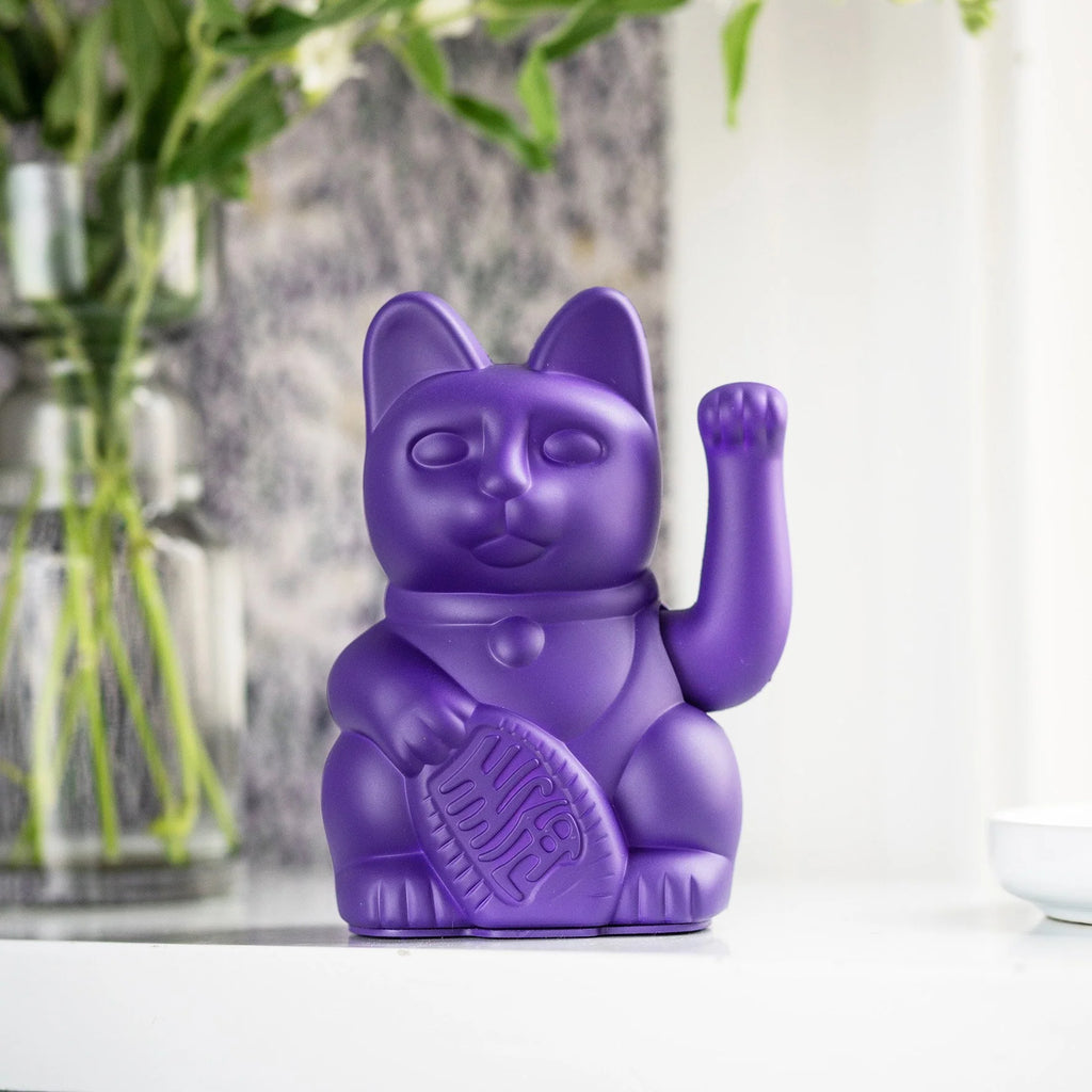 Donkey Products Winkekatze Donkey “Lucky Cat Violet” | Glückskatze in Violett
