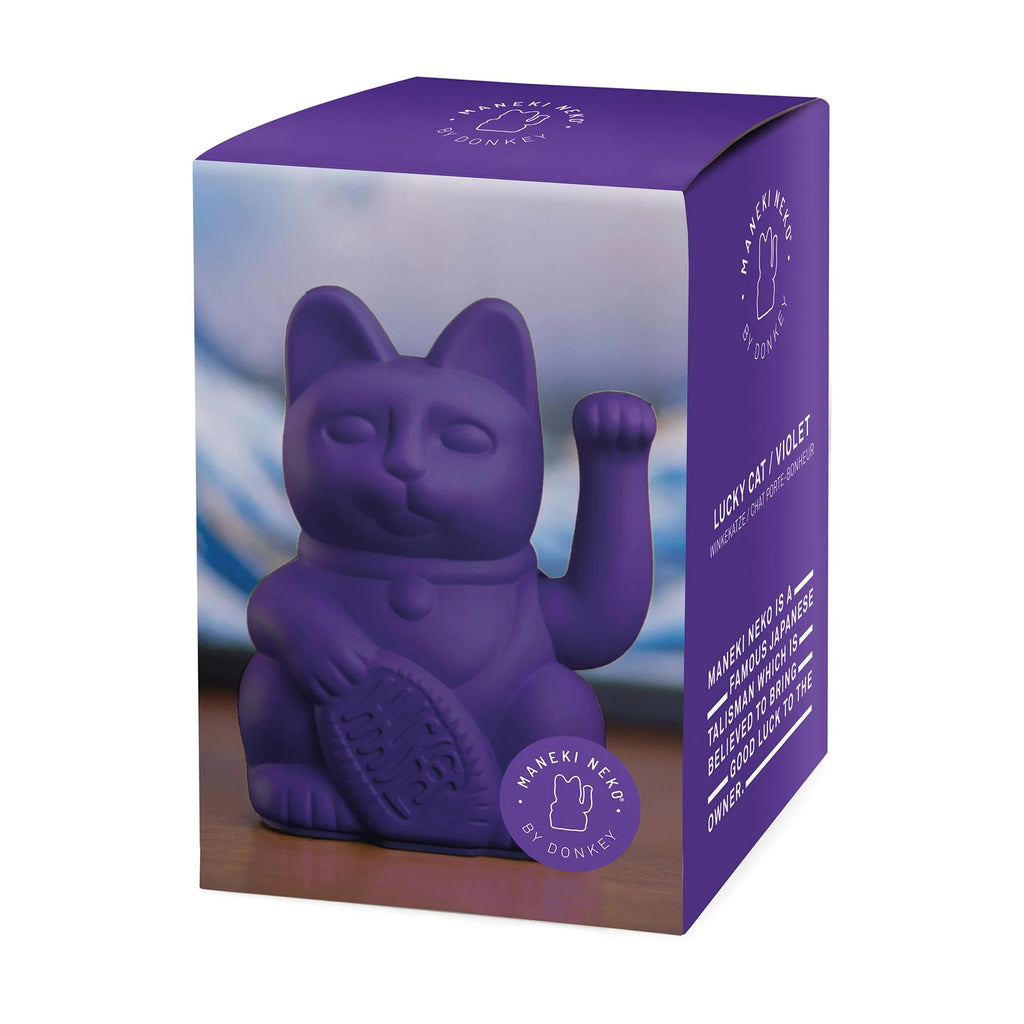 Donkey Products Winkekatze Donkey “Lucky Cat Violet” | Glückskatze in Violett