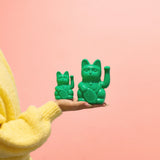Donkey Products Winkekatze Donkey “Lucky Cat Mini Vivid Green” | Mini Glückskatze Grün