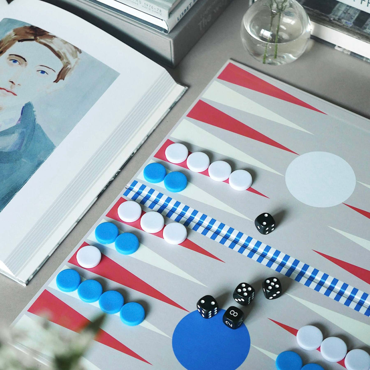 PRINTWORKS Spiel “Play Backgammon” | Klassisches Strategiespiel | PRINTWORKS