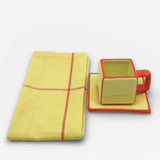 Table Machine Servietten “Tile” 6 Stk. Yellow & Orange | 6er-Set | Table Machine