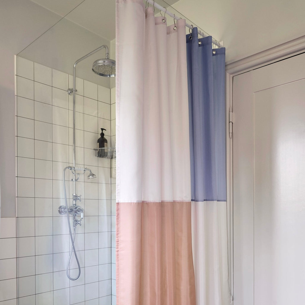 HAY Duschvorhang „Check Shower Curtain Blue“ | Für stilvolle Bäder | HAY