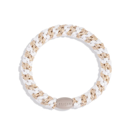 Kknekki Haargummi “White-Beige glitter stripe” | Kknekki