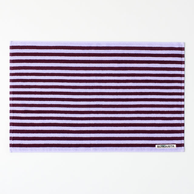 BONGUSTA Badematte „Naram Wine & Lavender Blue“ | 50 × 80 cm | Bongusta