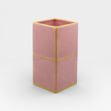 Table Machine Vase “Double Tile” Pink & Yellow | Modernes Statement | Table Machine