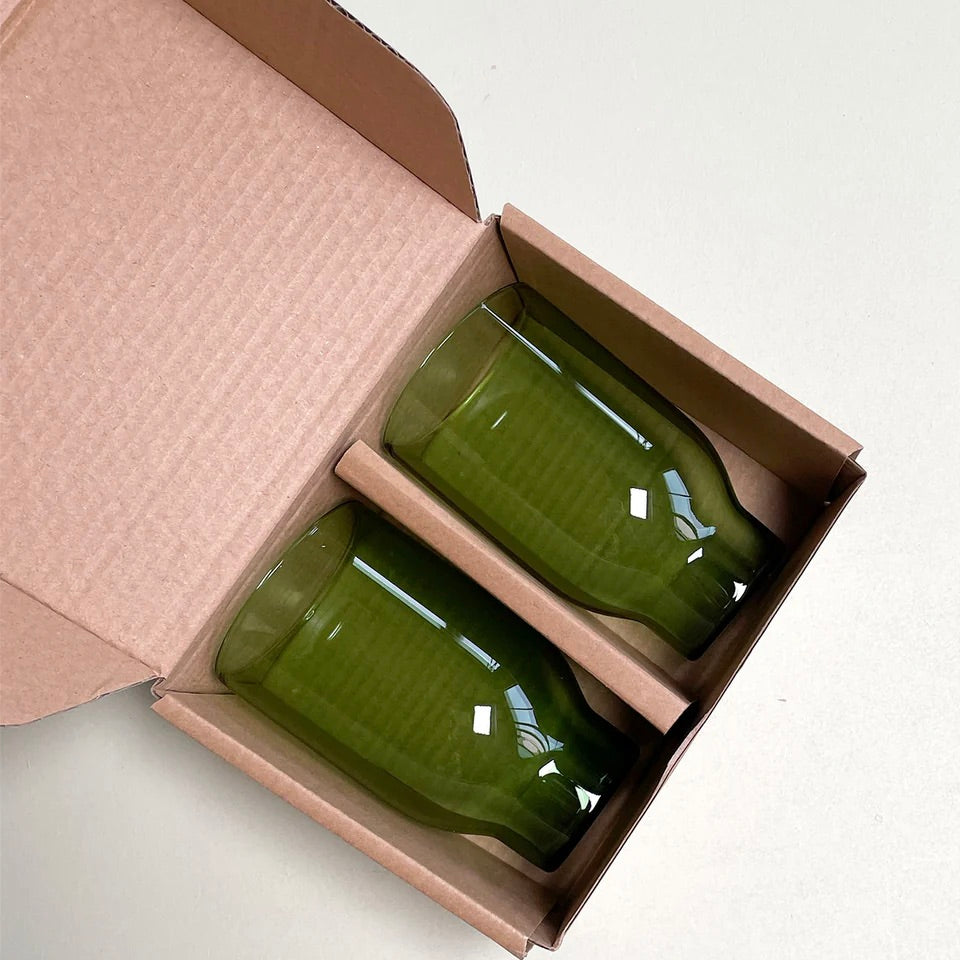 Studio About Trinkgläser „Tall Green“ (2er Set) | Schlank & elegant | Studio About