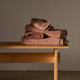 BONGUSTA Badelaken „Naram Camel & Ultramarine“ | 100 × 150 cm | Bongusta