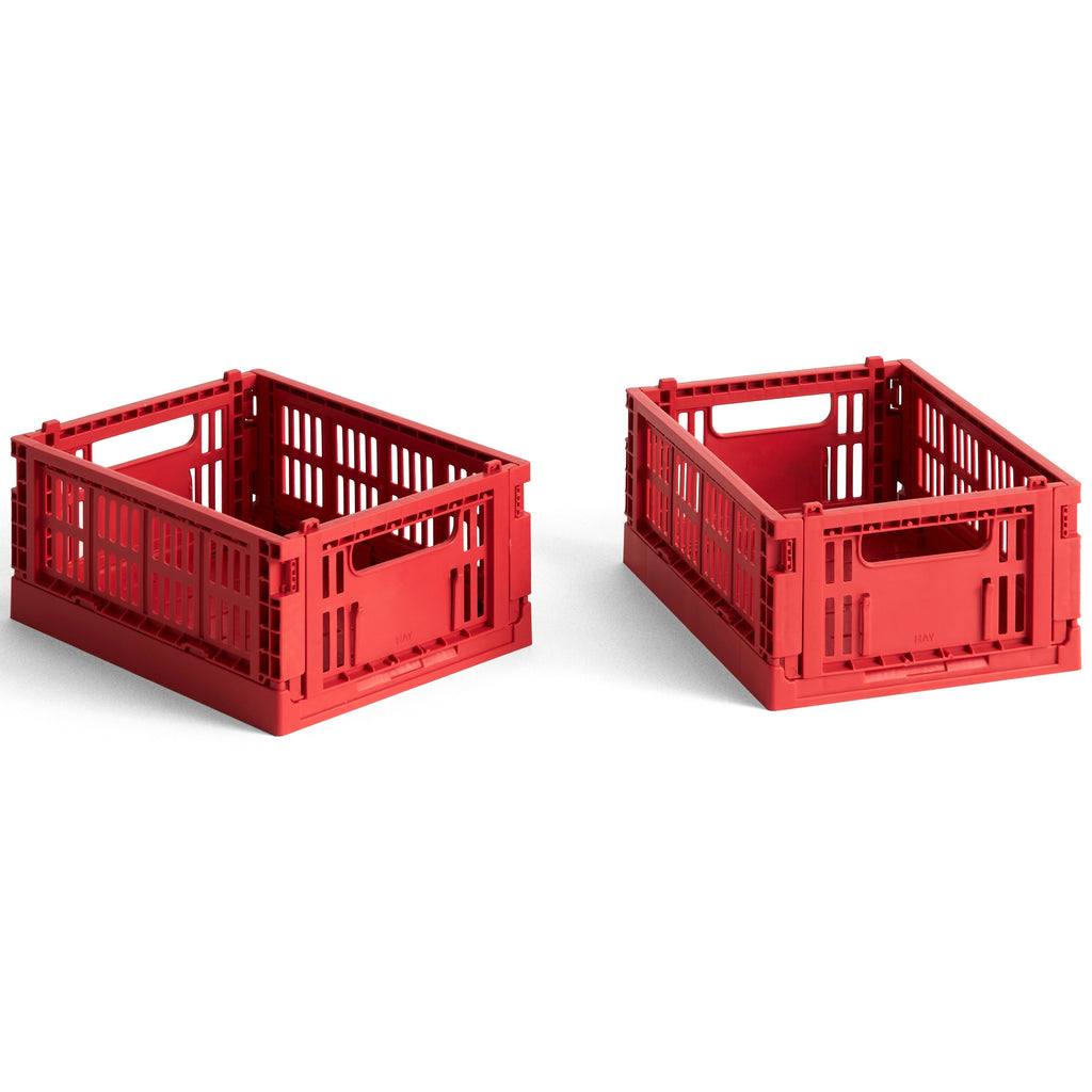 HAY Faltbox „Colour Crate Mini Red“ | 2er-Set mit Statement | HAY