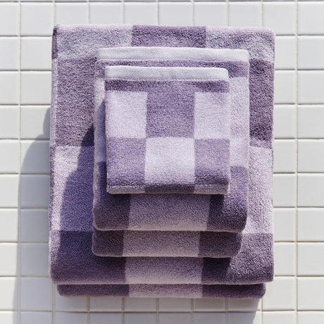 HAY Badematte „Check Lavender 50×90 cm“ | Rutschfest & soft | HAY