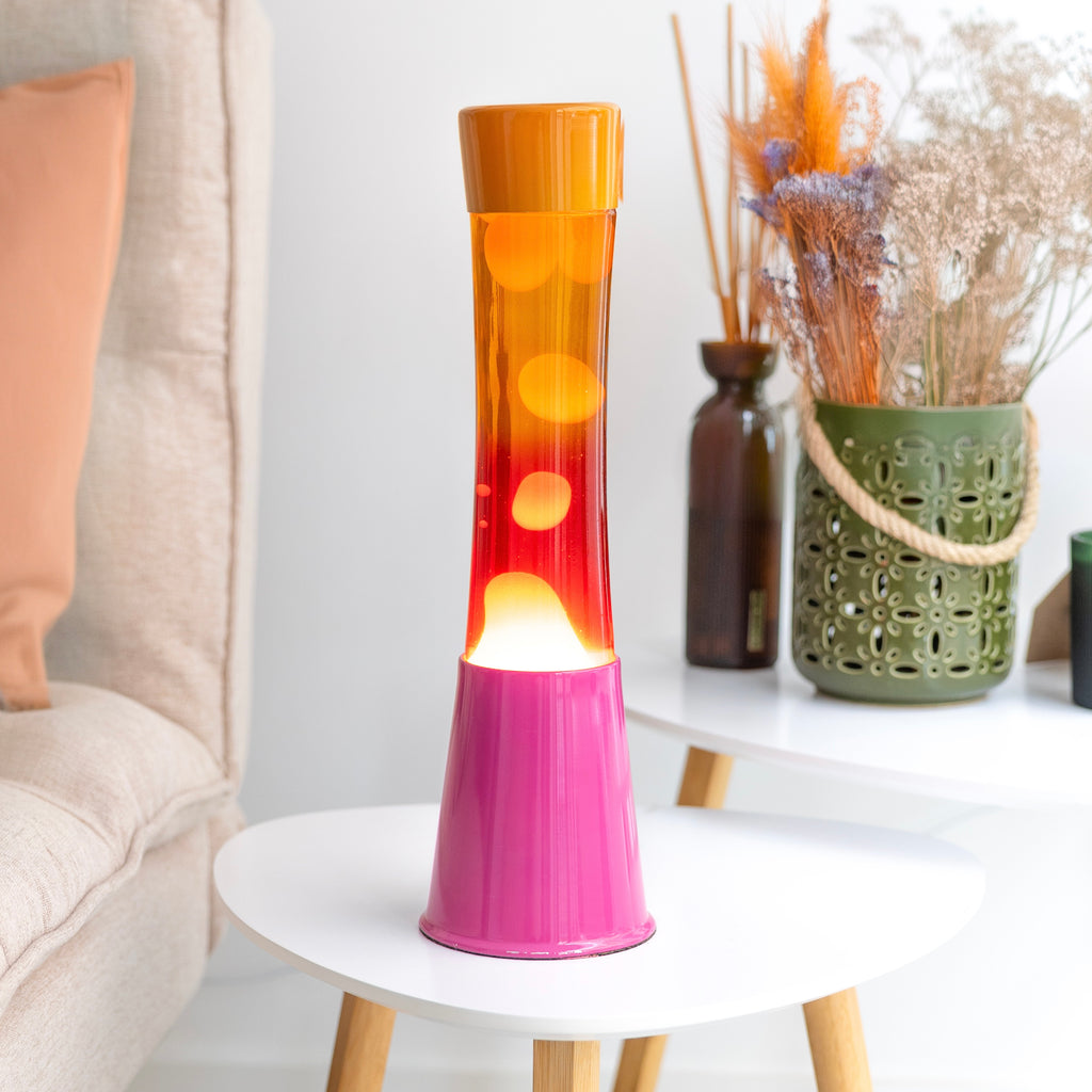 Fisura Lava Lampe Fisura "Tower" | Gradient Pink & Orange | Farbenfrohes Highlight