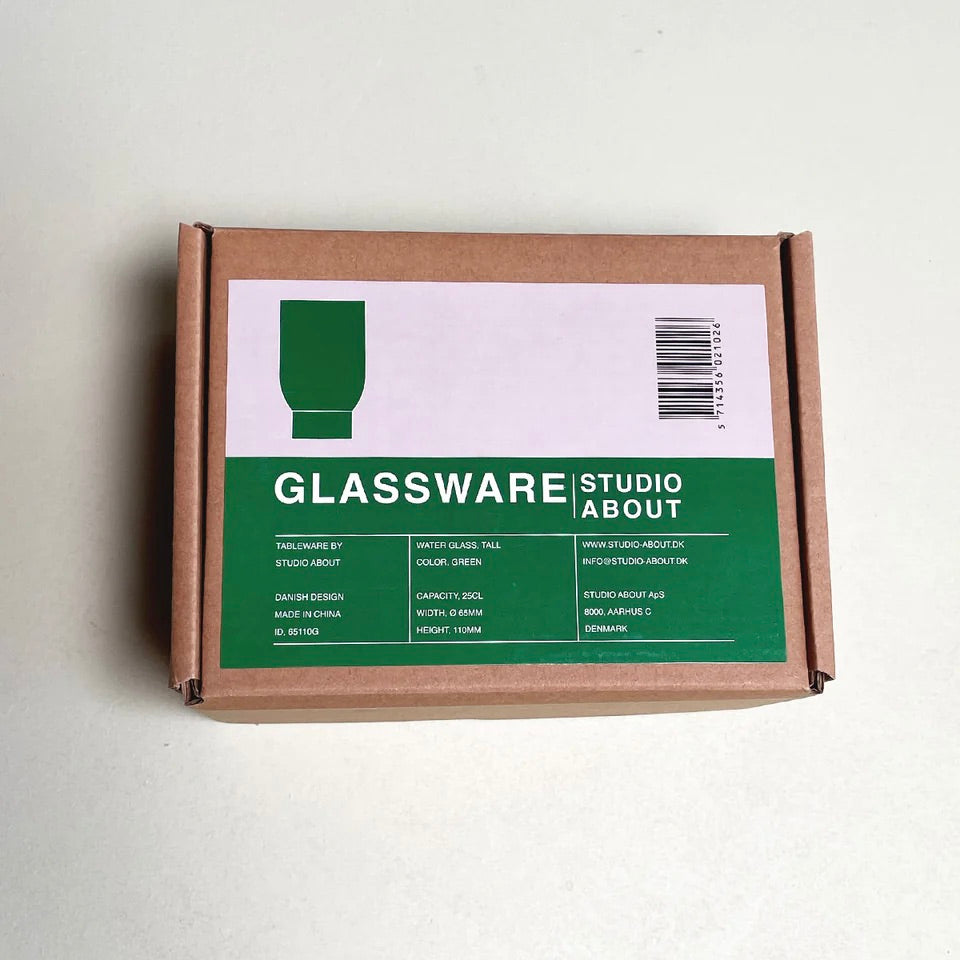 Studio About Trinkgläser „Tall Green“ (2er Set) | Schlank & elegant | Studio About