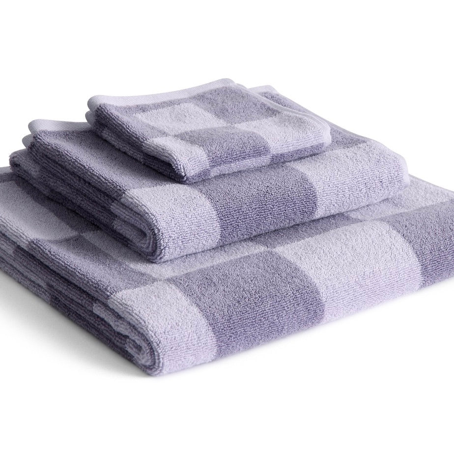 HAY Waschlappen „Check Lavender 30×30 cm“ | Sanft & schön | HAY