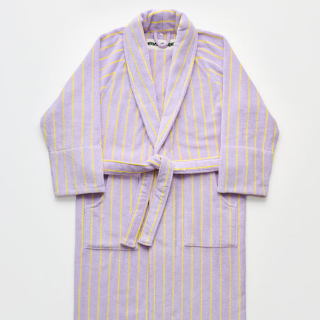BONGUSTA Bademantel “Naram Lilac & Neon Yellow” L/XL | BONGUSTA
