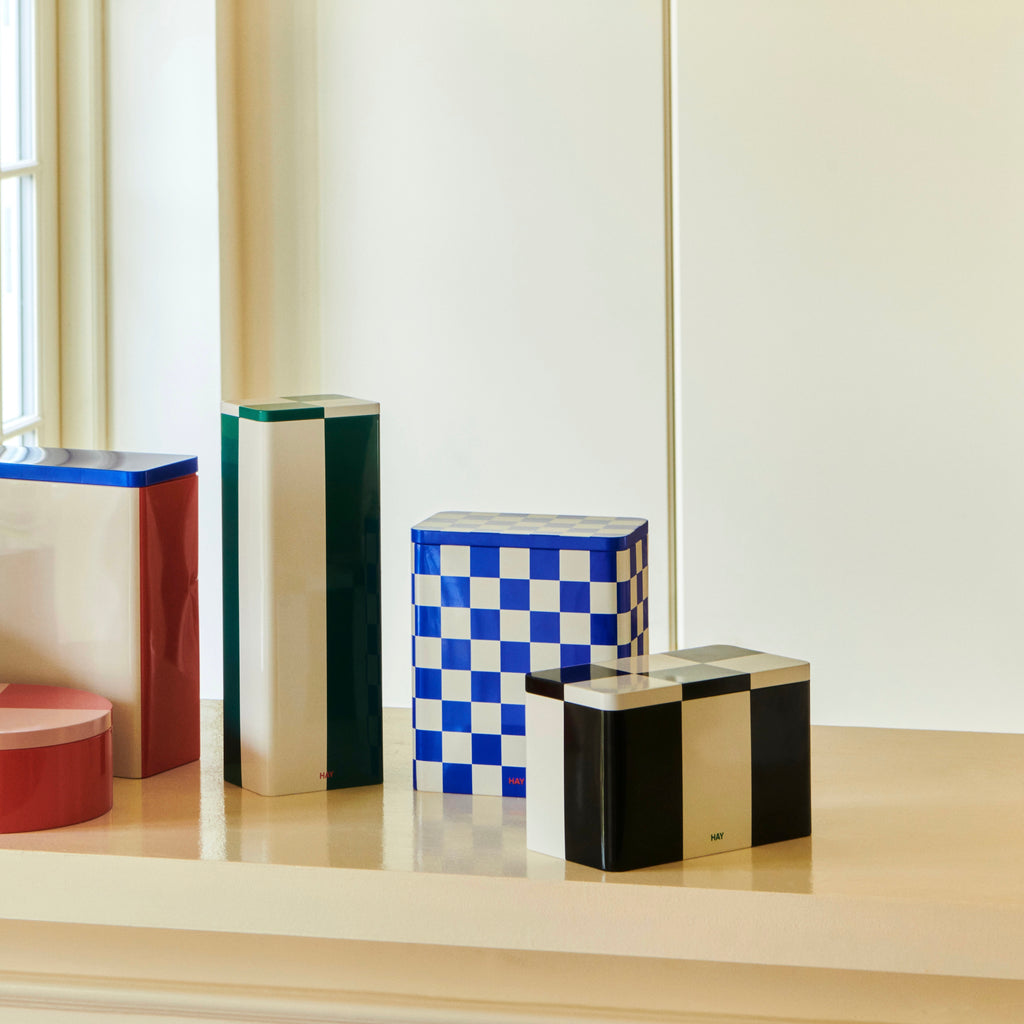 HAY Dose „Tin Container Medium“ | Black & Off-White | HAY