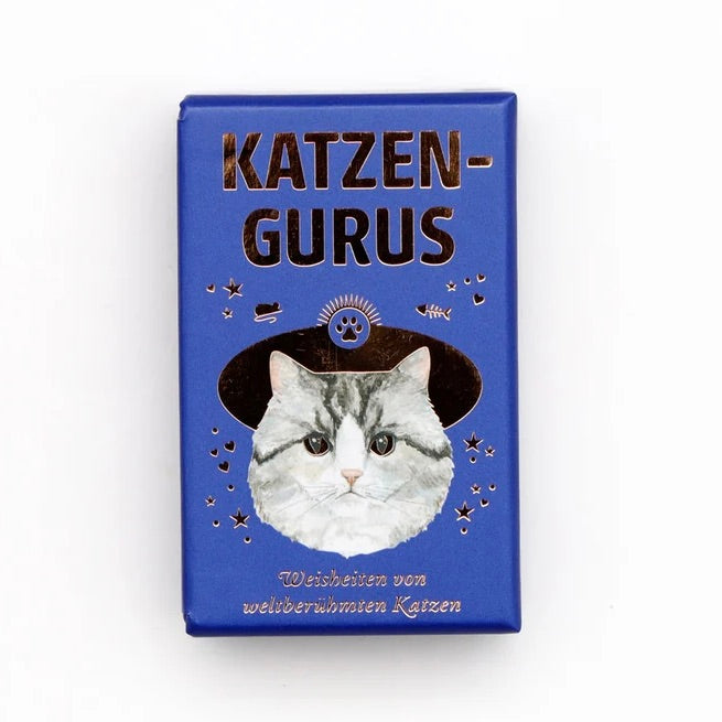 Laurence King Verlag Kartenset "Katzen-Gurus" Mini | Lustiges Spiel für Katzenliebhaber