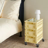 HAY Faltbox „Colour Crate Medium Light Yellow“ | Stapelwunder in Gelb | HAY
