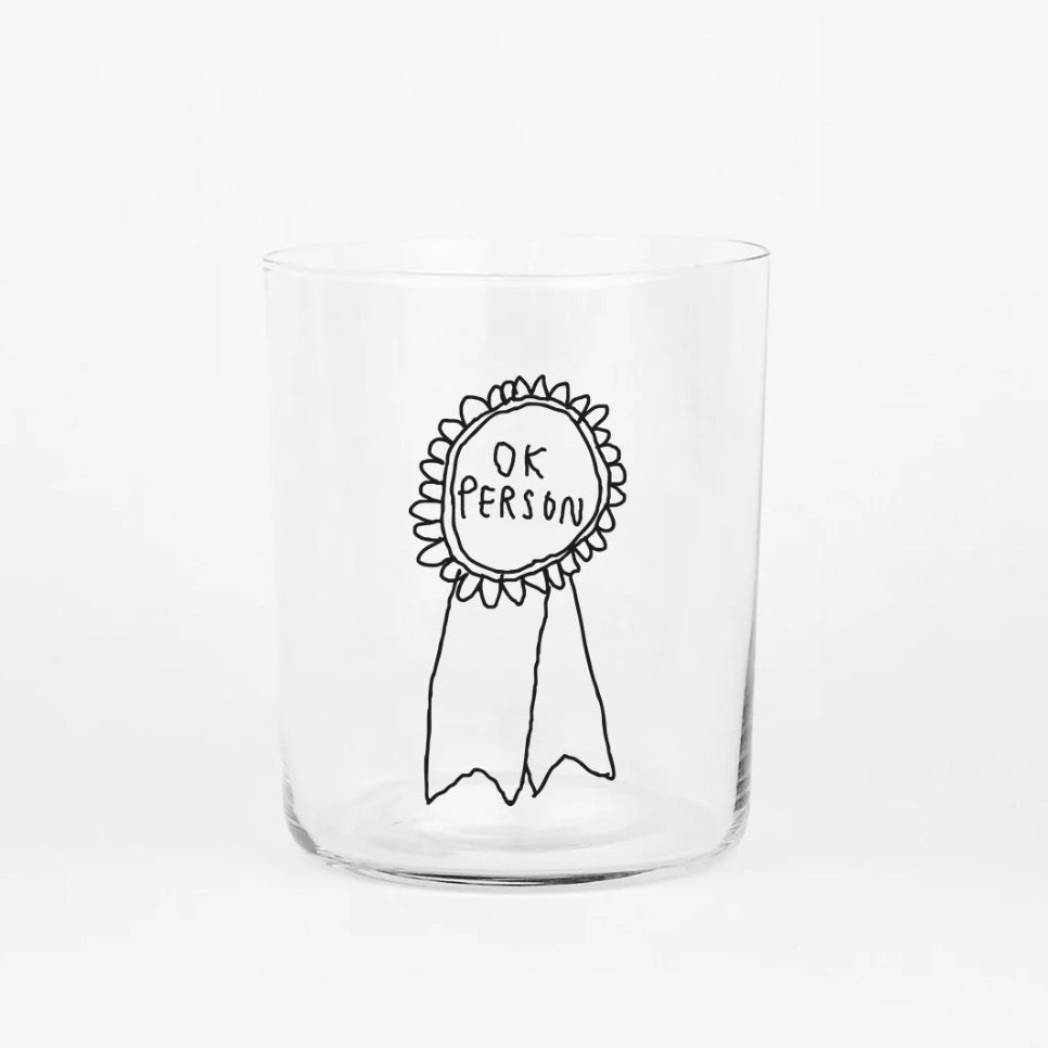 YAHYA Studio Glas „OK Person (L)“ | Lustige Illustration | YAHYA Studio