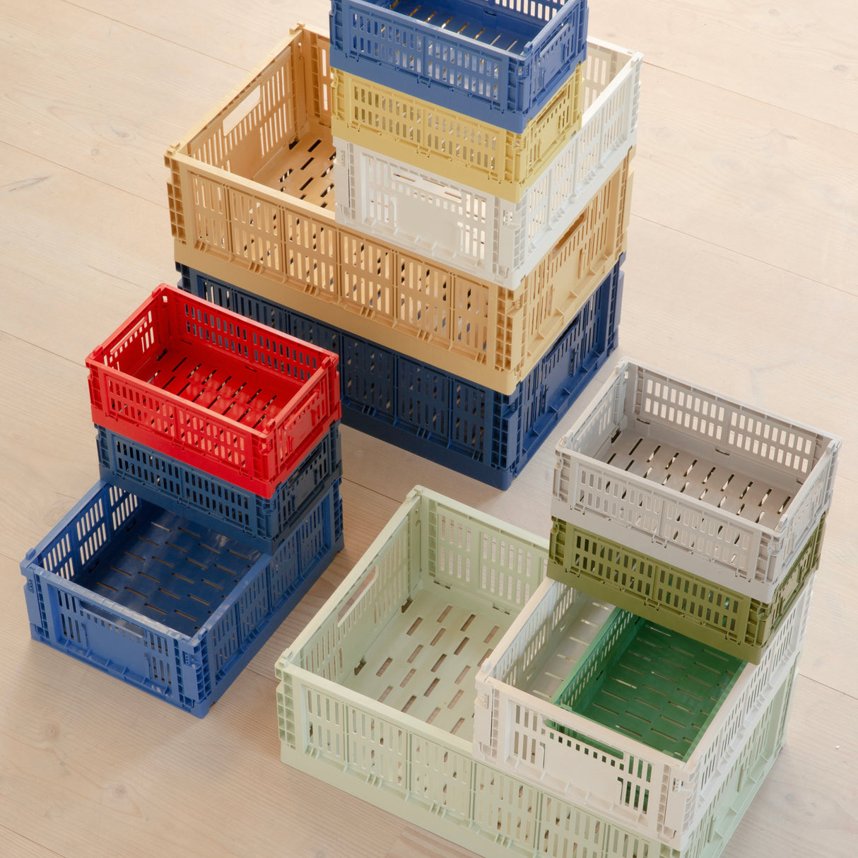 HAY Faltbox „Colour Crate Small Dark Mint“ | Tiefer Ton, klare Form | HAY