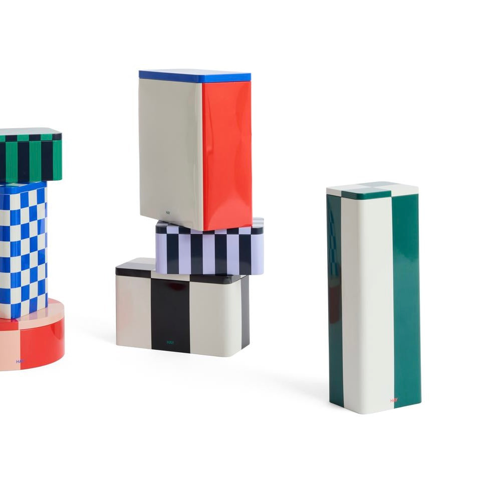 HAY Dose „Tin Container Slim“ | Green & Off-White | HAY