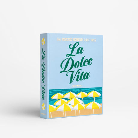 PRINTWORKS Fotoalbum “Embroided Dolce Vita” | Besticktes Designalbum | PRINTWORKS