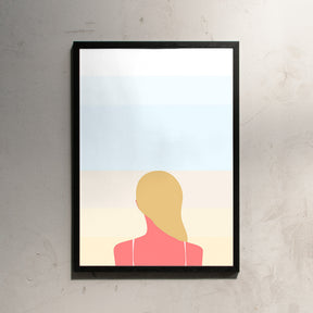 Swen Swenson En smuk dag pa stranden - girl (Din A2)