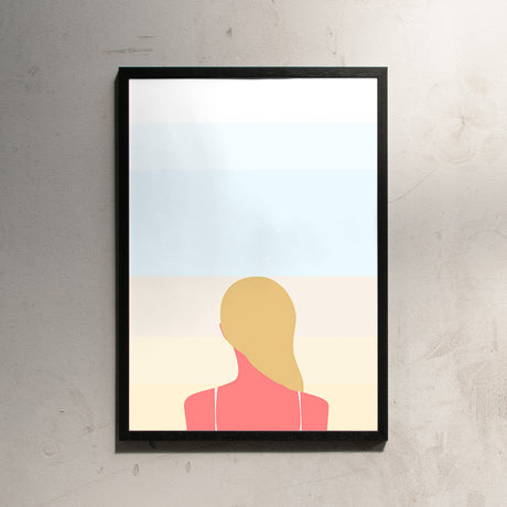 Swen Swenson En smuk dag pa stranden - girl (Din A2)