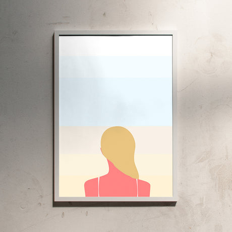 Swen Swenson En smuk dag pa stranden - girl (Din A2)