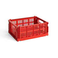 HAY Faltbox „Colour Crate Medium Red“ | Ordnungshelfer mit Farbe | HAY