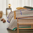 Hübsch Tagesdecke „Twist Square Sand/Multicolour“ | 260 × 260 cm | Hübsch