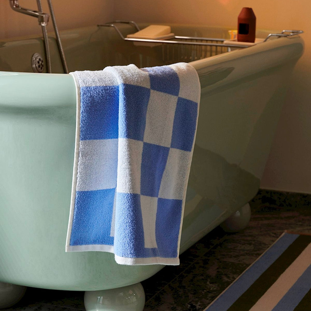 HAY Badematte „Check Sky Blue 50×90 cm“ | Fröhlich & funktional | HAY