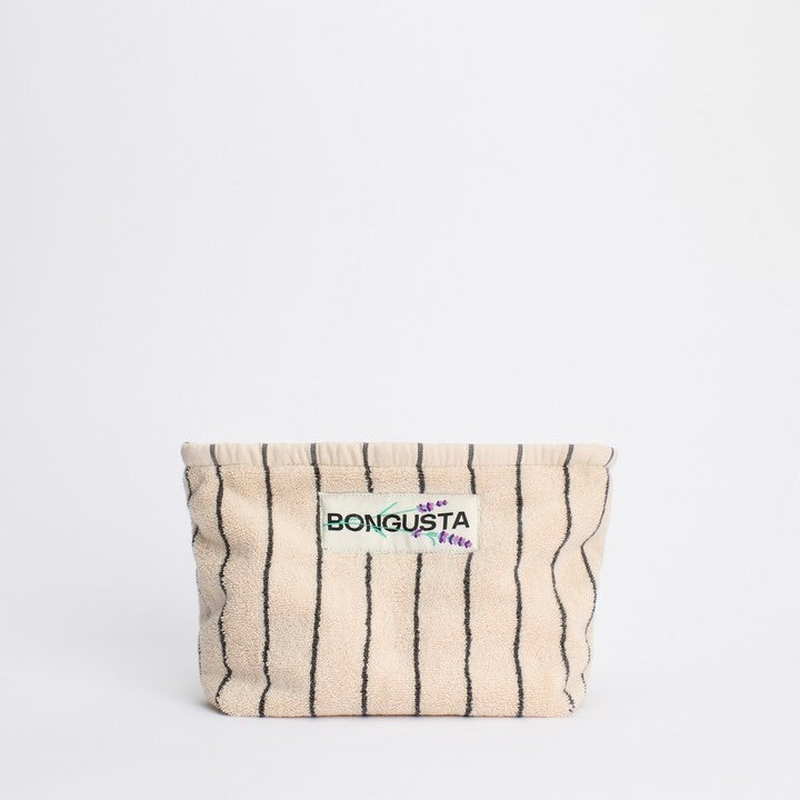 BONGUSTA Kulturbeutel „Naram Creme & Ink“ | Creme-Schwarz-Kombi | Bongusta