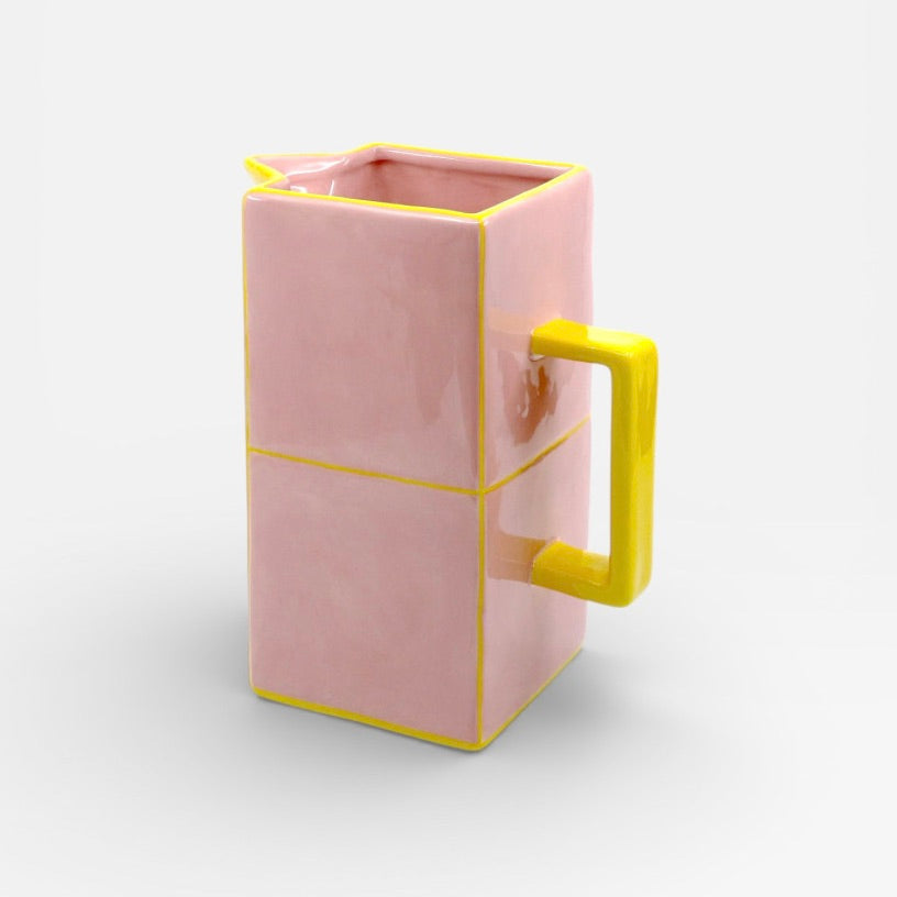 Table Machine Kanne “Tile” Pink & Yellow | Grafisches Design | Table Machine