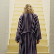 BONGUSTA Bademantel „Naram Wine & Lavender Blue S/M“ | Zum Einkuscheln | Bongusta