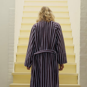 BONGUSTA Bademantel „Naram Wine & Lavender Blue S/M“ | Zum Einkuscheln | Bongusta