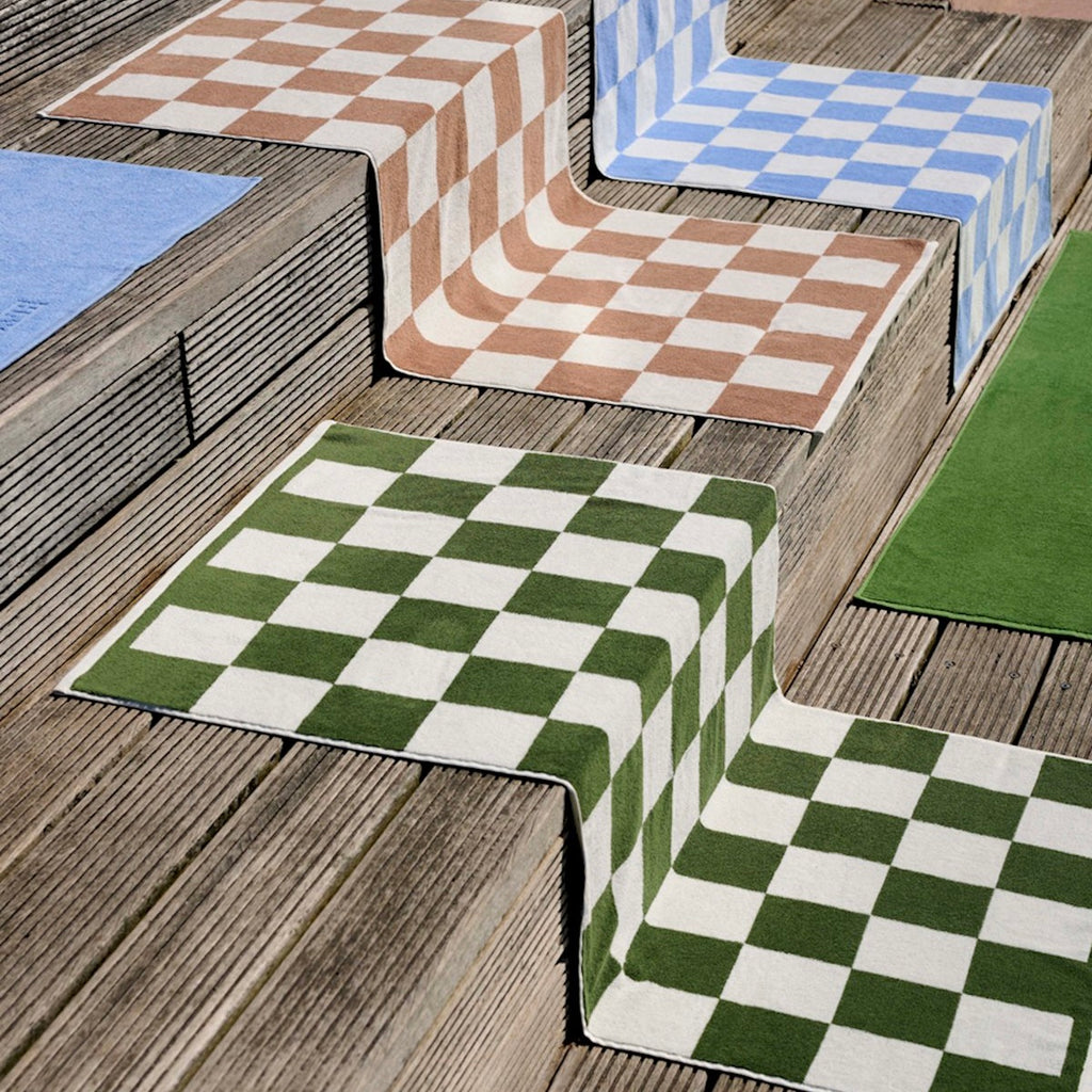 HAY Badetuch „Check Matcha 70×136 cm“ | Stylisch & saugfähig | HAY