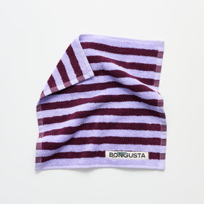 BONGUSTA Waschlappen „Naram Wine & Lavender Blue“ | 30 × 30 cm | Bongusta