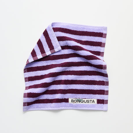 BONGUSTA Waschlappen „Naram Wine & Lavender Blue“ | 30 × 30 cm | Bongusta