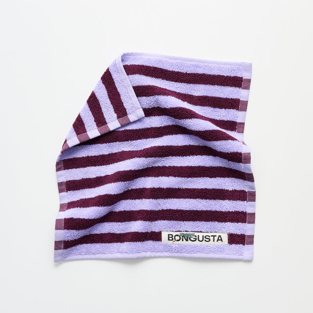 BONGUSTA Waschlappen „Naram Wine & Lavender Blue“ | 30 × 30 cm | Bongusta