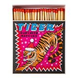 Archivist Lange Streichhölzer „Festive Tiger“ | in Square Matchbox | Archivist