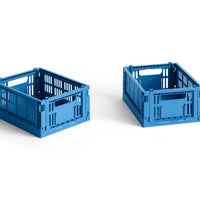 HAY Faltbox „Colour Crate Mini Electric Blue“ | 2er-Set mit Power | HAY